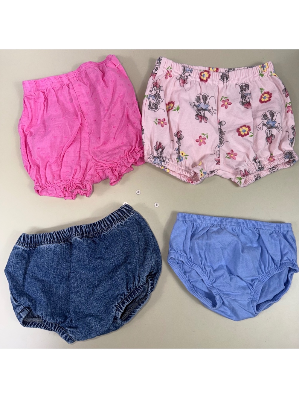 Baby Girl 6-9M Bloomer Shorts Lot Disney OshKosh 4 Pc